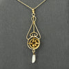 Victorian Diamond & Enamel Lavalier Pendant