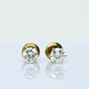 2.60ctw Natural Diamond Round Brilliant VS 14k Gold Screw Back Stud Earrings
