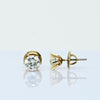 2.60ctw Natural Diamond Round Brilliant VS 14k Gold Screw Back Stud Earrings