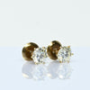 2.60ctw Natural Diamond Round Brilliant VS 14k Gold Screw Back Stud Earrings