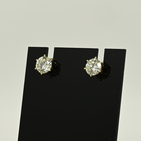 2.60ctw Natural Diamond Round Brilliant VS 14k Gold Screw Back Stud Earrings