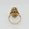 Art Deco Inspired Diamond Filigree Shield Cocktail Ring in 14K Gold