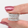 Modern Chunky Diamond Eternity Band in 18K White Gold