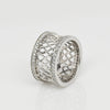 Modern Chunky Diamond Eternity Band in 18K White Gold