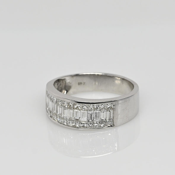 1.4cttw Baguette & Princess Cut Anniversary Band