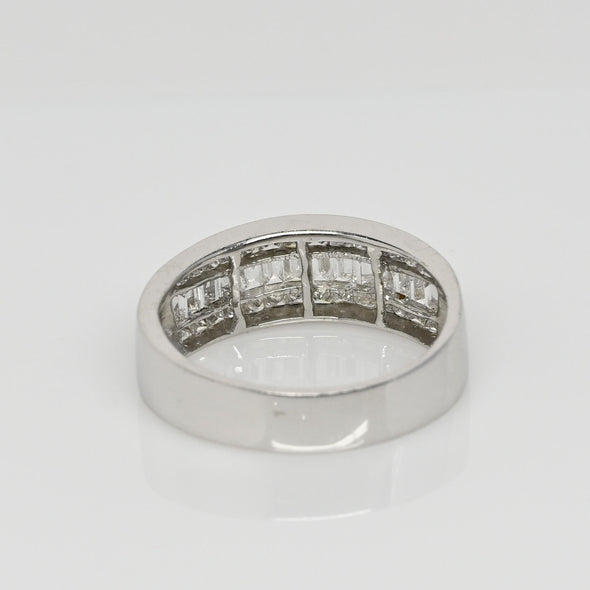 1.4cttw Baguette & Princess Cut Anniversary Band