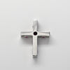 Ruby & Diamond 18k White Gold Cross Pendant