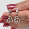 Diamond Dangle 18k White Gold Earrings