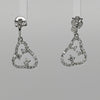 Diamond Dangle 18k White Gold Earrings