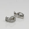 1ctw Diamond Pave "6" 14k White Gold Lever Back Earrings