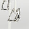 1ctw Diamond Pave "6" 14k White Gold Lever Back Earrings