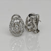 Diamond Swirl 18k White Gold Earrings