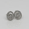 Diamond Swirl 18k White Gold Earrings