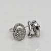 Diamond Swirl 18k White Gold Earrings