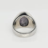 16.2ct Purple Blue Star Sapphire Cabochon 14k White Gold Ring