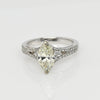 2.16cttw Marquise Diamond 18K White Gold Split Shank Engagement Ring