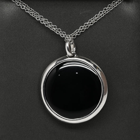 Luca Carati Zodiac Onyx & Diamond Libra Scales Pendant 18k White Gold Necklace