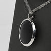 Luca Carati Zodiac Onyx & Diamond Libra Scales Pendant 18k White Gold Necklace