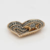 3.85ctw Diamond Pave Heart & Star 18K Black & Rose Gold Pendant