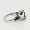 1.4ctw Black & White Diamond Pave 18k White Gold Ring