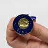 1969 Tiffany &Co Buzz Aldrin Moon Landing Commemorative Blue Enamel 14K Gold Pin