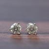 2.03ctw Natural Diamond Round Brilliant SI 14k White Gold Martini Stud Earrings