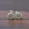 2.38cttw Natural Diamond Round Brilliant 14k White Gold Stud Earrings