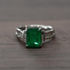 2.85ct GIA Colombian Emerald and Diamond Platinum Ring