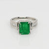 2.85ct GIA Colombian Emerald and Diamond Platinum Ring