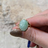 Vintage 10ct Jade Oval 14k Yellow Gold Ring