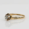 Victorian Old European Cut Diamond Buttercup Gold Solitaire Ring