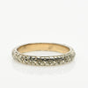 Vintage Floral Milgrain 14K Gold Wedding Band