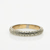 Vintage Floral Milgrain 14K Gold Wedding Band