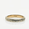 Vintage Floral Milgrain 14K Gold Wedding Band