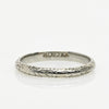 Vintage Floral Design With Milgrain White Gold Wedding Band