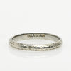 Vintage Floral Design With Milgrain White Gold Wedding Band