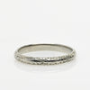 Vintage Floral Design With Milgrain White Gold Wedding Band