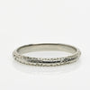 Vintage Floral Design With Milgrain White Gold Wedding Band