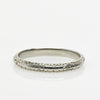 Vintage Floral Design With Milgrain White Gold Wedding Band