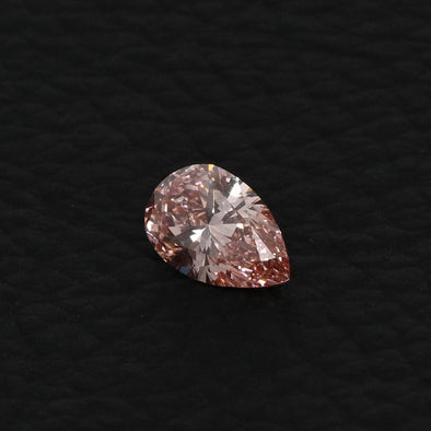 1.0ct Pear Fancy Vivid Pink VS1 Loose Lab Grown Diamond w IGI Certificate