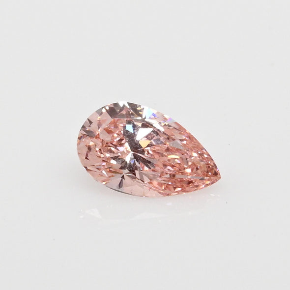 1.0ct Pear Fancy Vivid Pink VS1 Loose Lab Grown Diamond w IGI Certificate