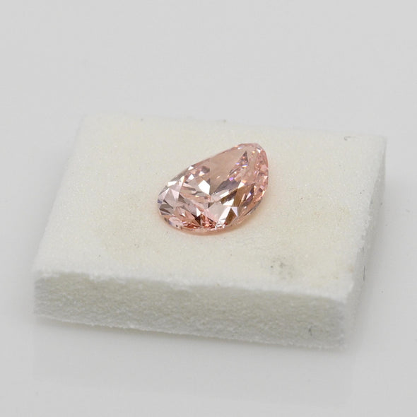 1.0ct Pear Fancy Vivid Pink VS1 Loose Lab Grown Diamond w IGI Certificate