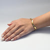 Tiffany & Co Zig Zag Wave 18K Yellow Gold Hinged Bangle Bracelet w Box