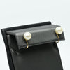 Screw Back Yellow Gold Pearl Earrings