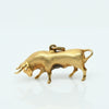 Bull 14K Gold Vintage 3D Pendant