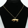 Bull 14K Gold Vintage 3D Pendant