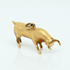 Bull 14K Gold Vintage 3D Pendant
