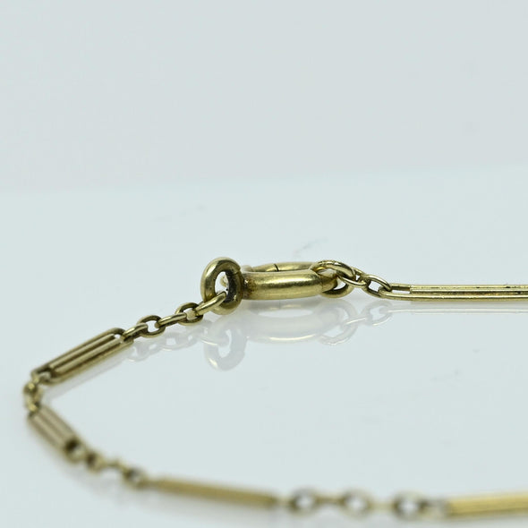 Bar & Link Design 14K Gold Bracelet