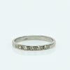 Vintage Diamond 5 Stone Wedding Band 18K White Gold