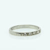 Vintage Diamond 5 Stone Wedding Band 18K White Gold